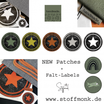 Patch / Aufnäher  - Grunge Stern - Grau
